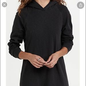 James Perse cotton hoodie black sweater dress